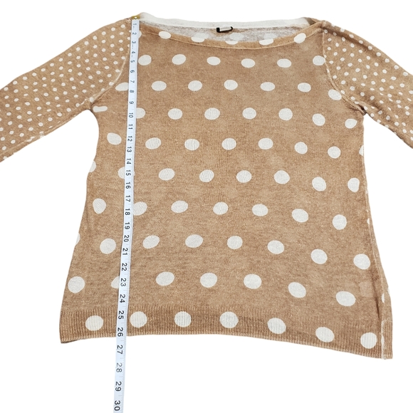 J. Crew 100% Linen Polka Dot Sweater Size XL - Picture 11 of 13